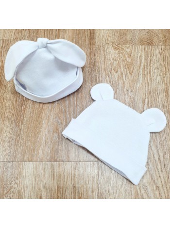 Выкройка шапочки для новорожденного с ушками