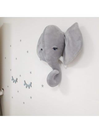 Выкройка головы слона на стену